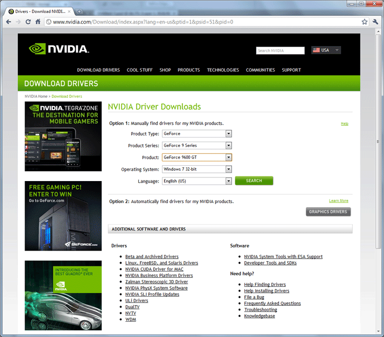 Nvidia geforce 9600 gt driver download windows 8 64 bit
